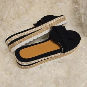 stylewe Women's Low Wedge Platform Sandals with Bow Details. Never been worn.